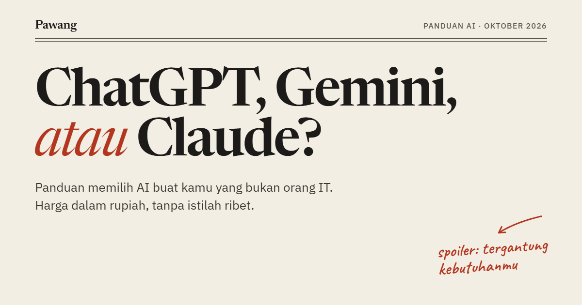 Judul artikel ChatGPT, Gemini, atau Claude dengan gaya halaman majalah