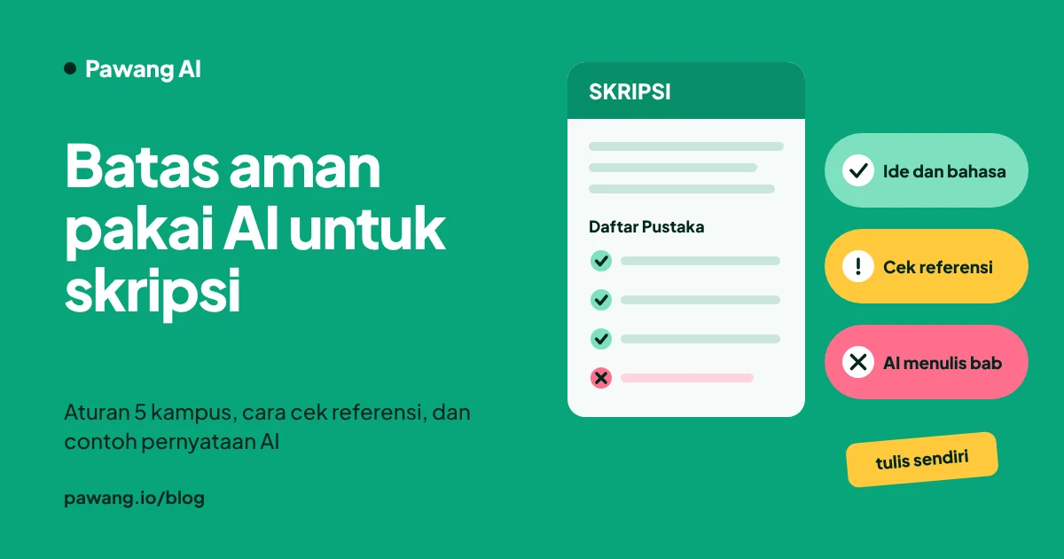 Batas aman pakai AI untuk skripsi: yang boleh, yang dilarang, dan yang wajib dilakukan
